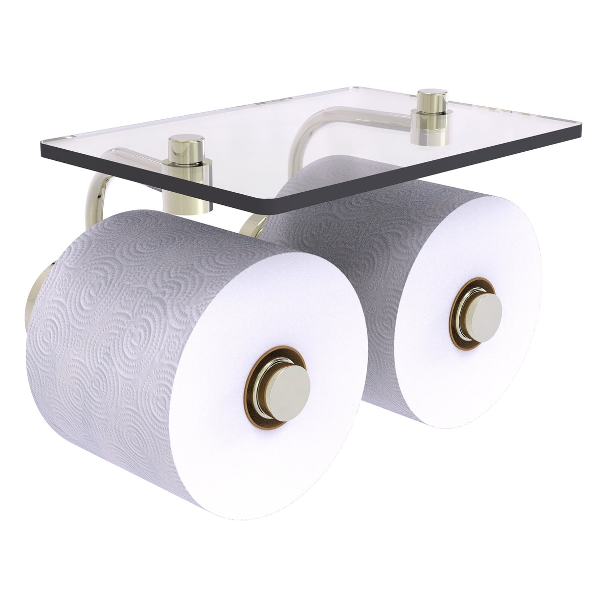 Allied Brass WP-24-2S-PNI Waverly Place 2-Roll Polished Nickel Toilet Tissue Holder