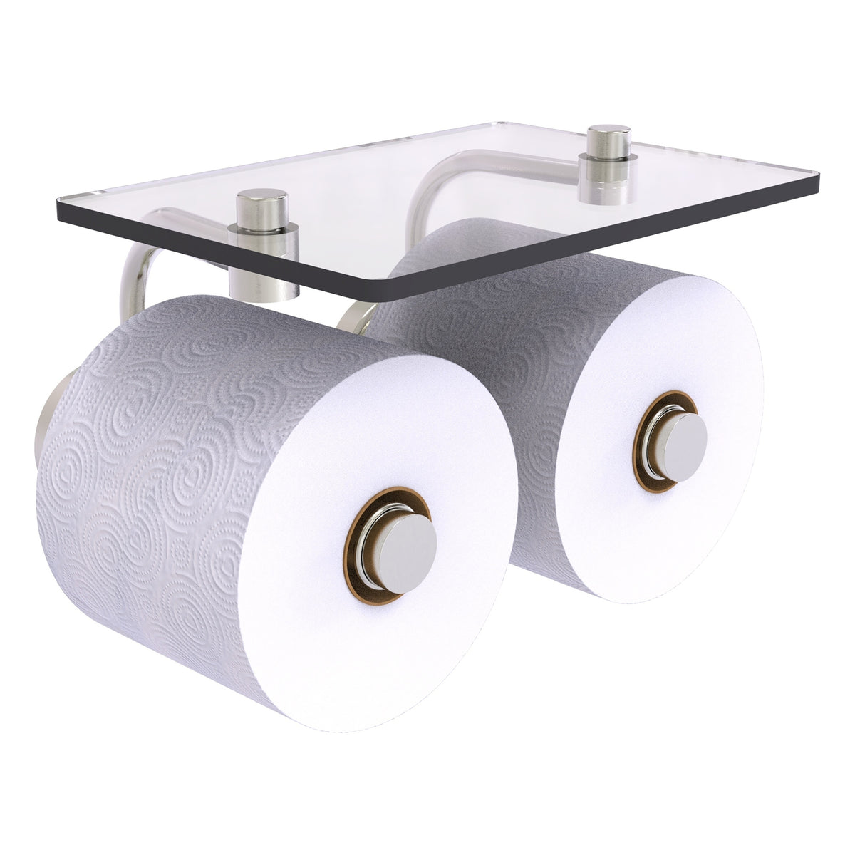 Allied Brass WP-24-2S-SN Waverly Place 2-Roll Satin Nickel Toilet Tissue Holder