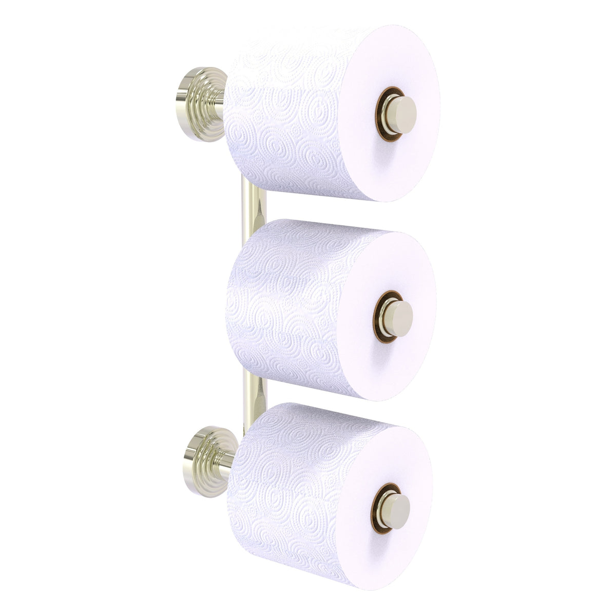 Allied Brass WP-24-3-PNI Waverly Place 3-Roll Polished Nickel Toilet Tissue Holder