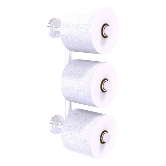 Allied Brass WP-24-3-SCH Waverly Place 3-Roll Satin Chrome Toilet Tissue Holder