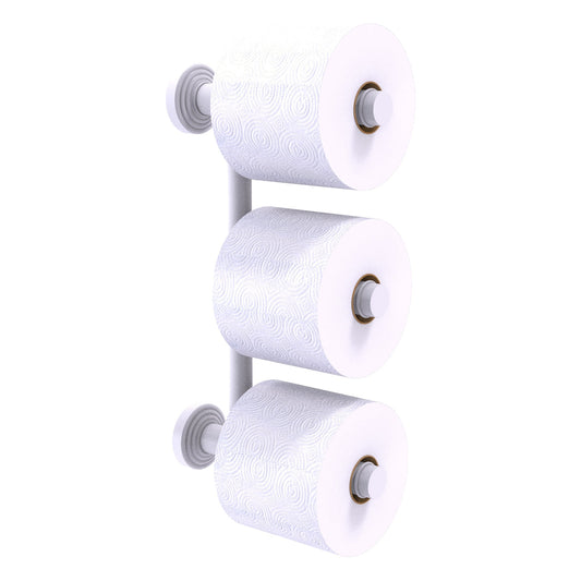 Allied Brass WP-24-3-WHM Waverly Place 3-Roll Matte White Toilet Tissue Holder