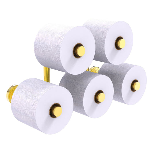 Allied Brass WP-24-5-PB Waverly Place 5-Roll Polished Brass Toilet Tissue Holder