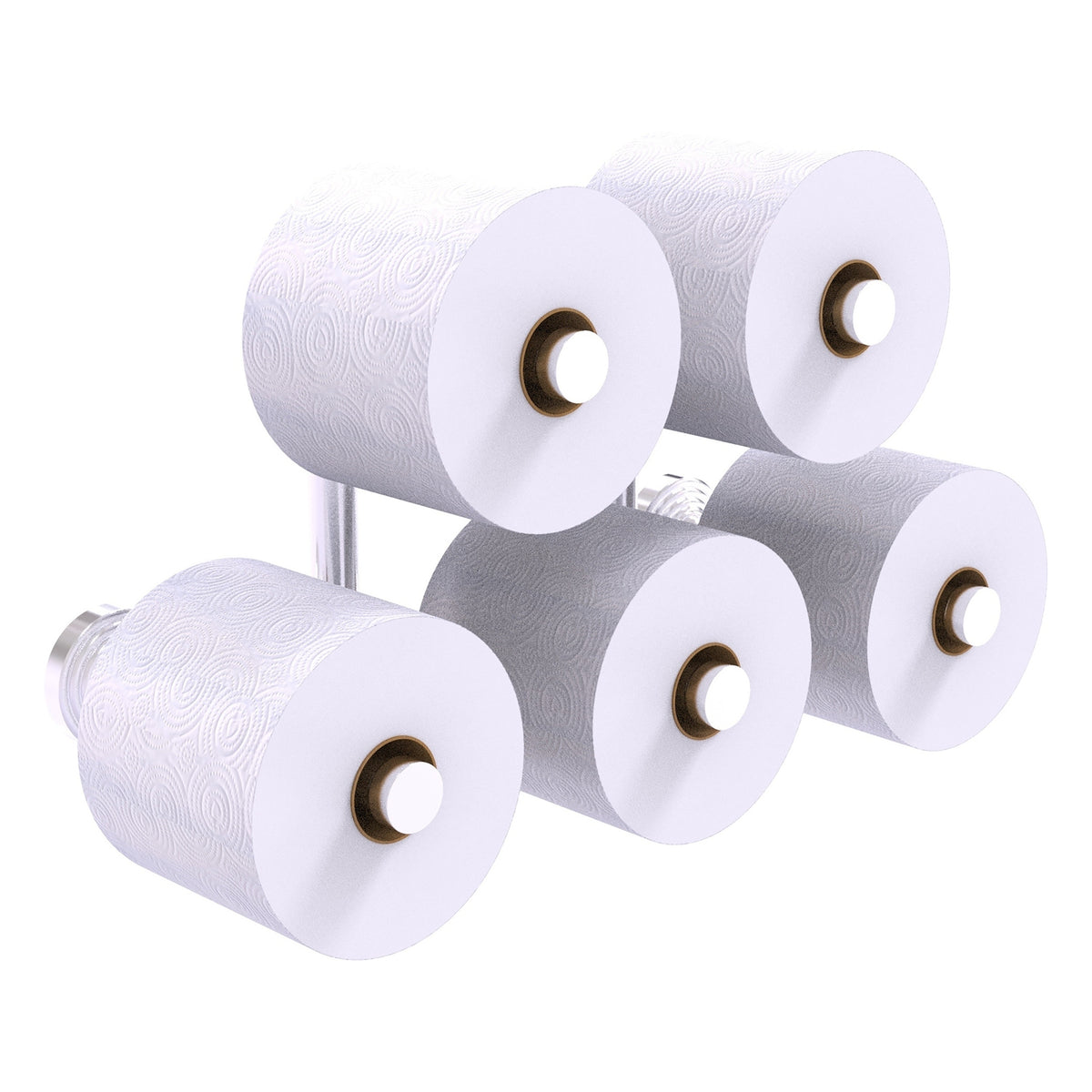 Allied Brass WP-24-5-SCH Waverly Place 5-Roll Satin Chrome Toilet Tissue Holder