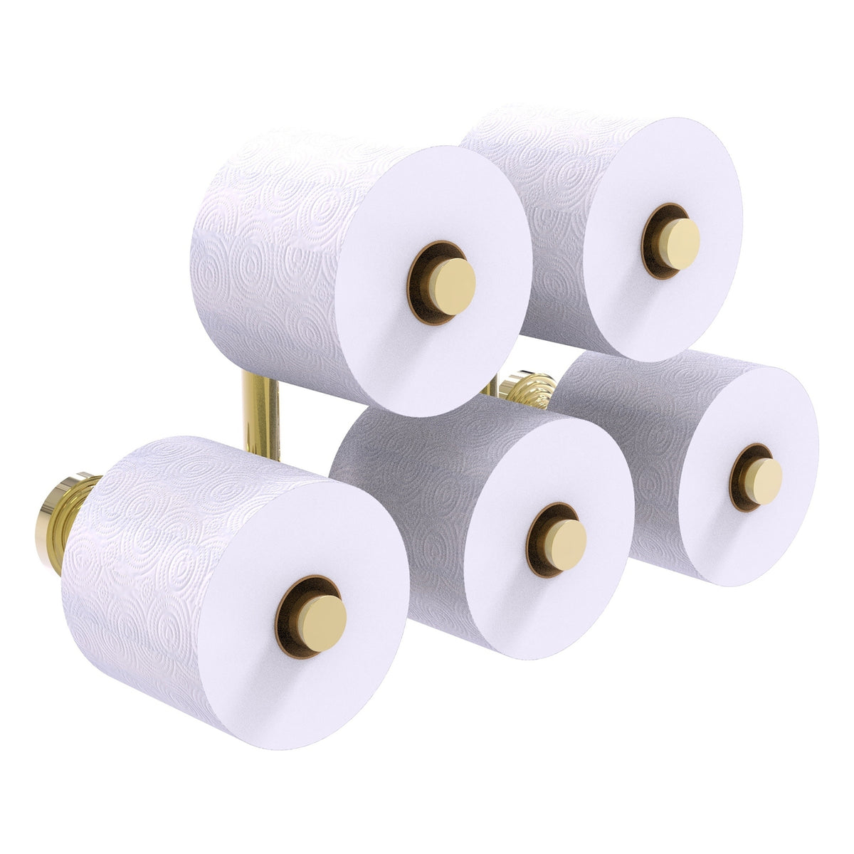 Allied Brass WP-24-5-UNL Waverly Place 5-Roll Unlacquered Brass Toilet Tissue Holder