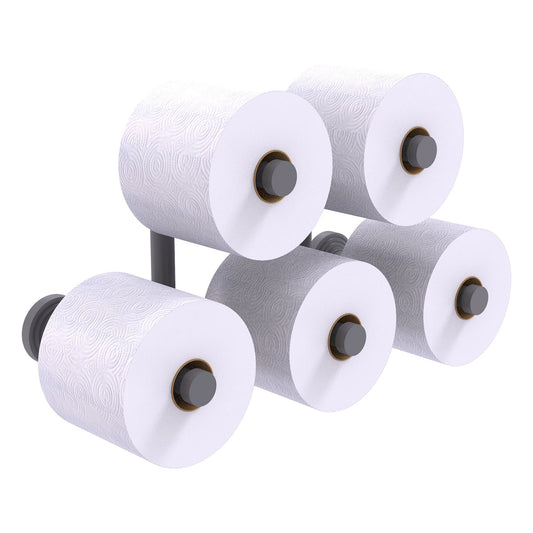 Allied Brass WP-24-5-WHM Waverly Place 5-Roll Matte White Toilet Tissue Holder