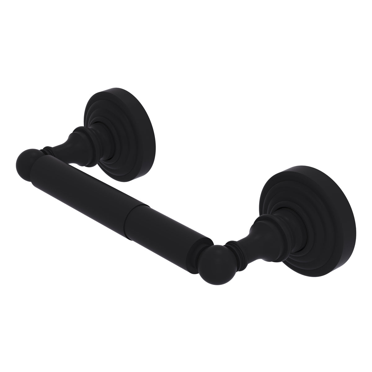 Allied Brass WP-24-BKM Waverly Place 2-Post Matte Black Toilet Tissue Holder