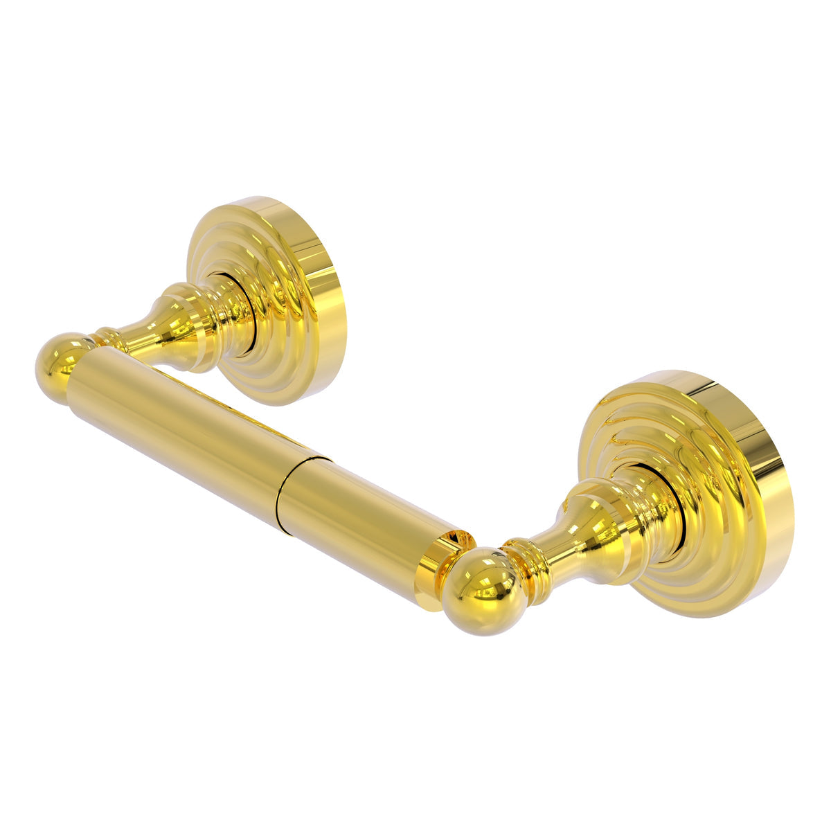 Allied Brass WP-24-PB Waverly Place 2-Post Polished Brass Toilet Tissue Holder