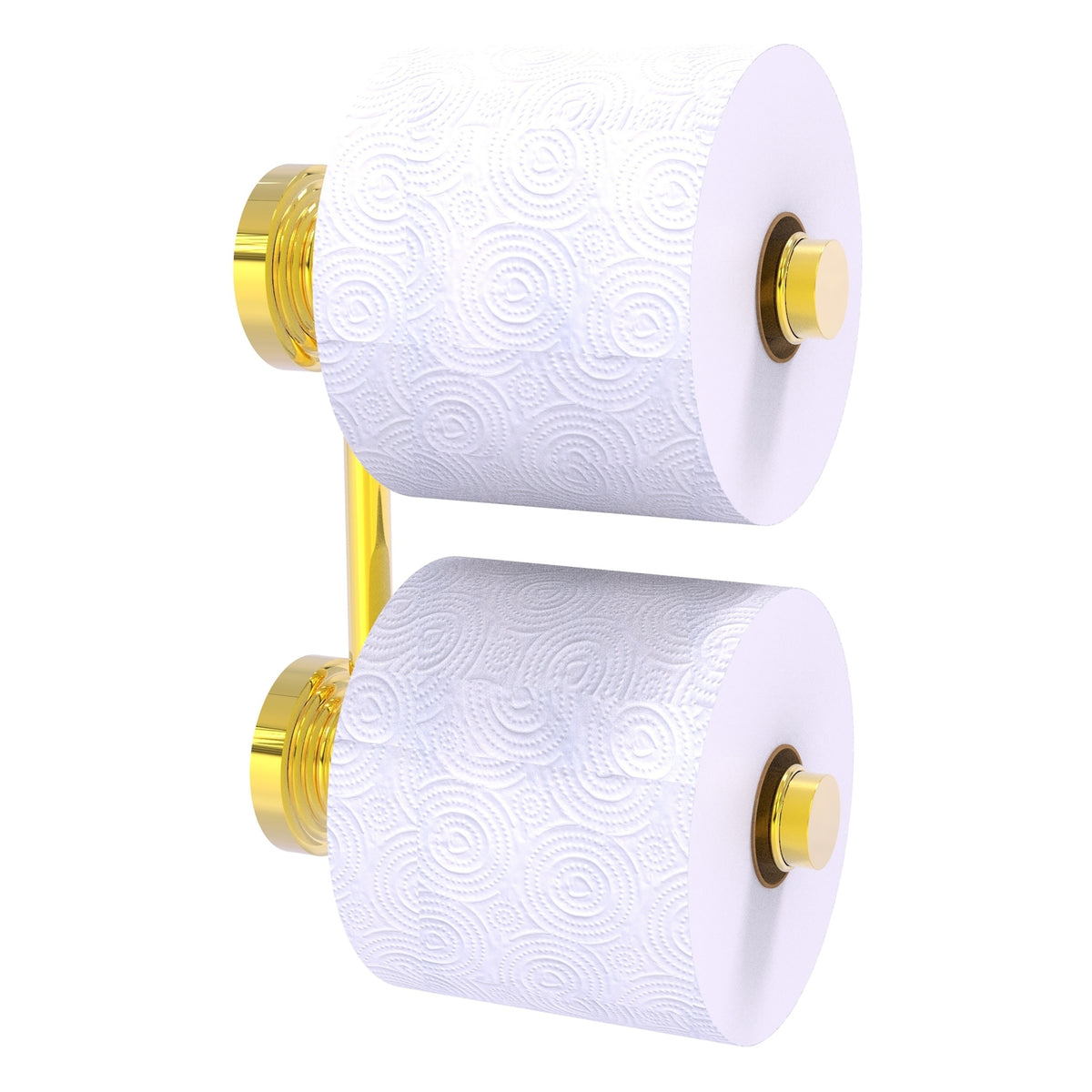 Allied Brass WP-24-RR-2-PB Waverly Place Polished Brass 2 Roll Reserve Roll Toilet Tissue Holder