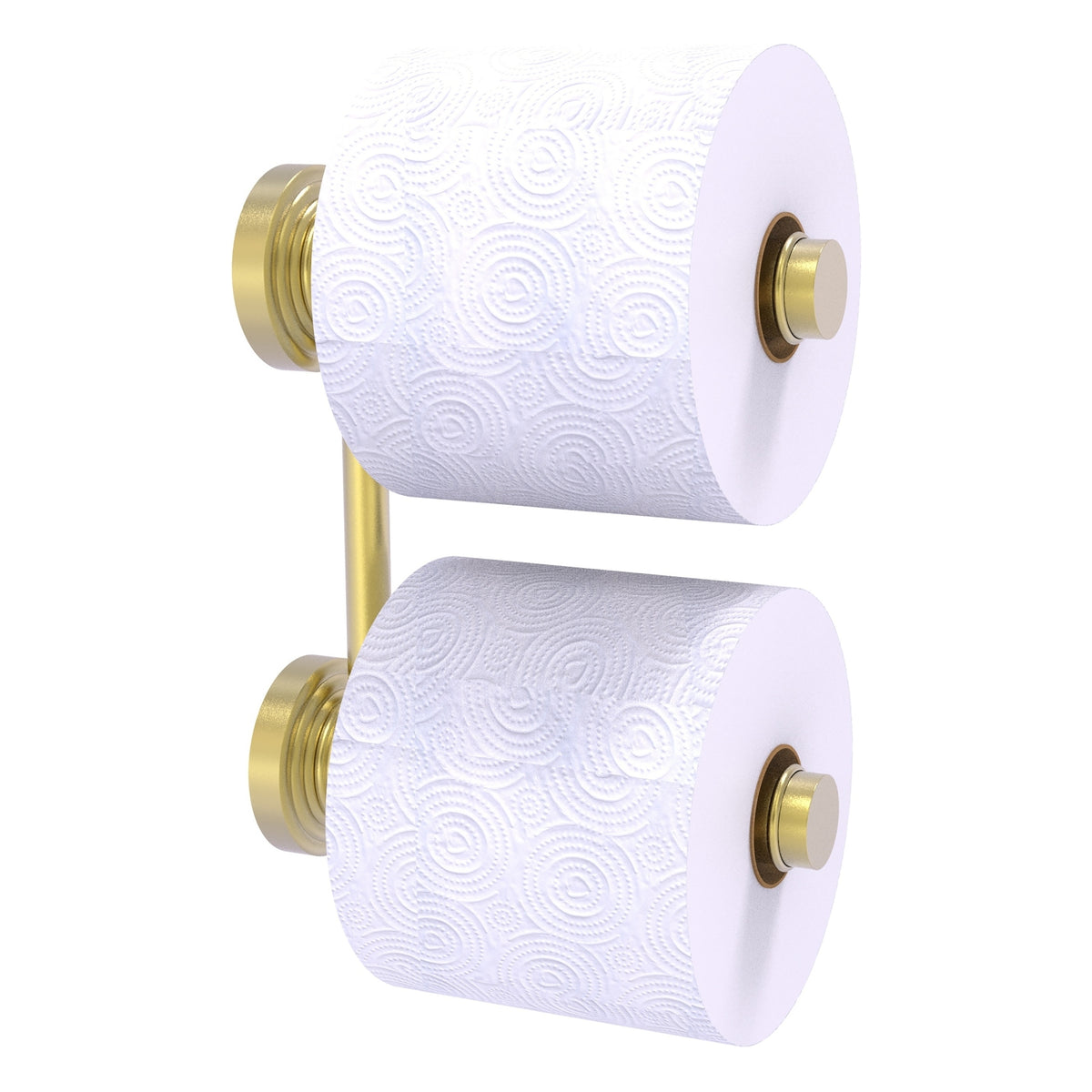 Allied Brass WP-24-RR-2-SBR Waverly Place Satin Brass 2 Roll Reserve Roll Toilet Tissue Holder