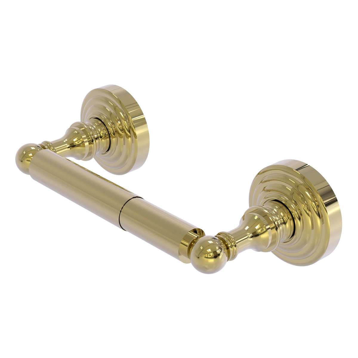Allied Brass WP-24-UNL Waverly Place 2-Post Unlacquered Brass Toilet Tissue Holder