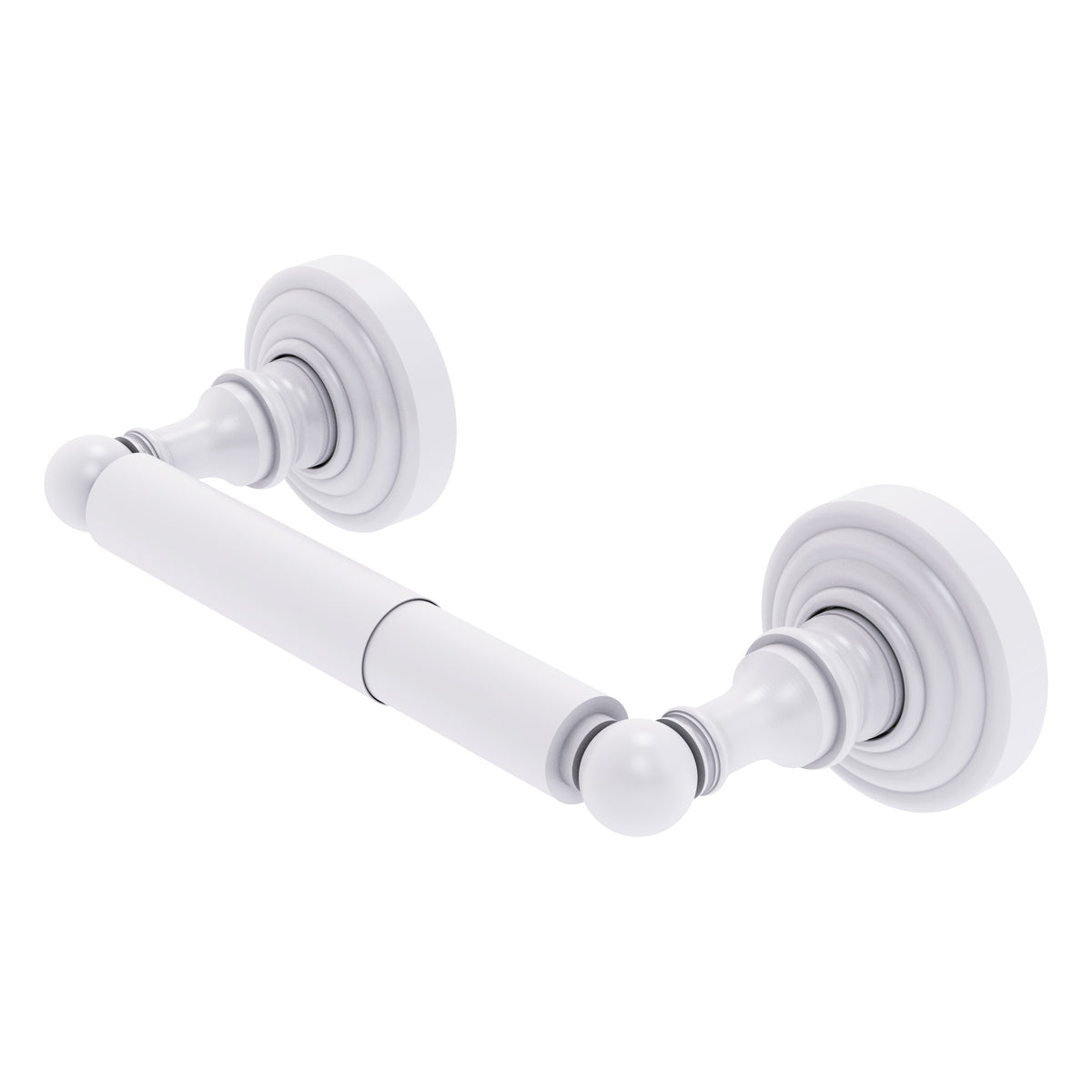 Allied Brass WP-24-WHM Waverly Place 2-Post Matte White Toilet Tissue Holder