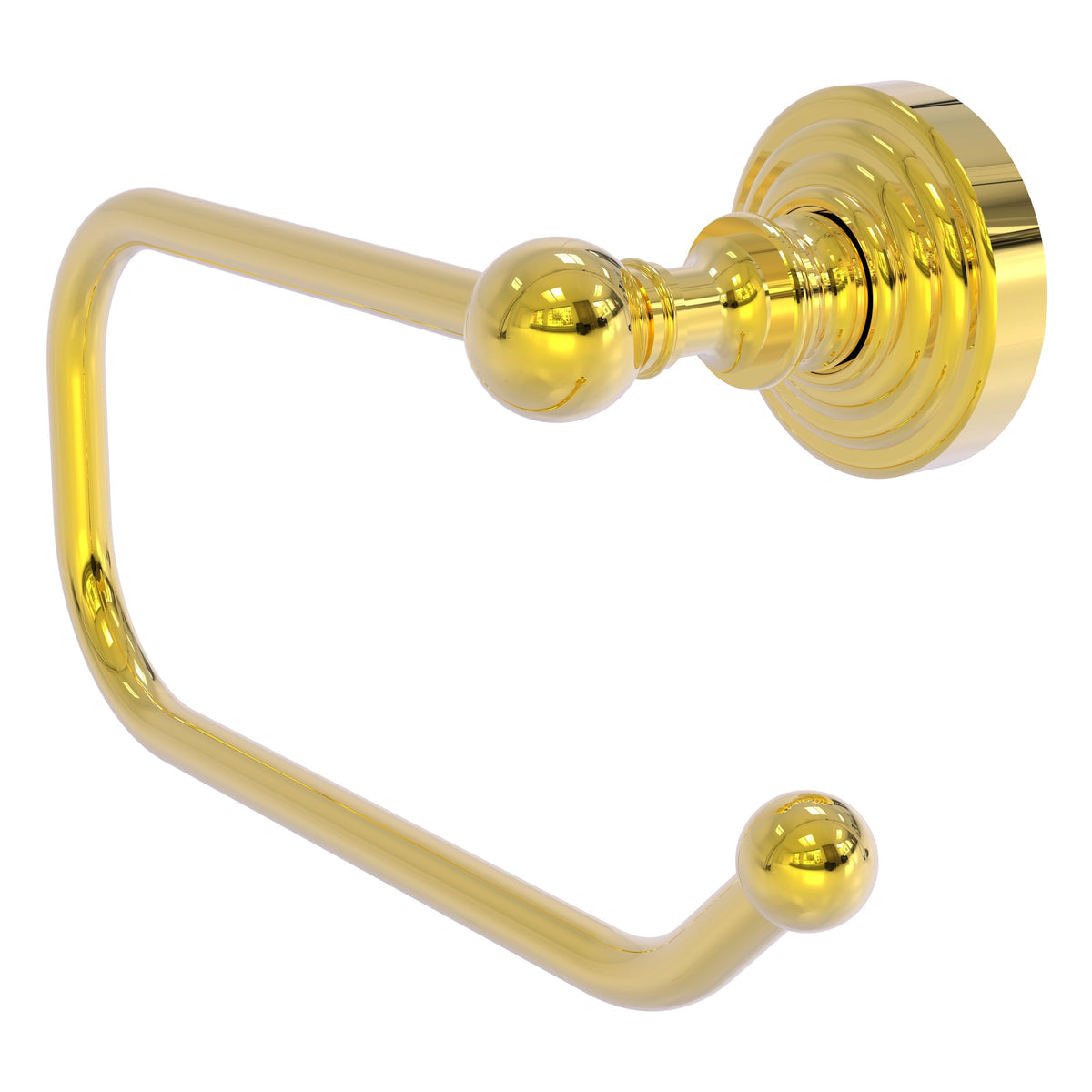 Allied Brass WP-24E-PB Waverly Place Polished Brass European Style Toilet Tissue Holder