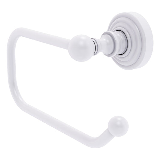 Allied Brass WP-24E-WHM Waverly Place Matte White European Style Toilet Tissue Holder