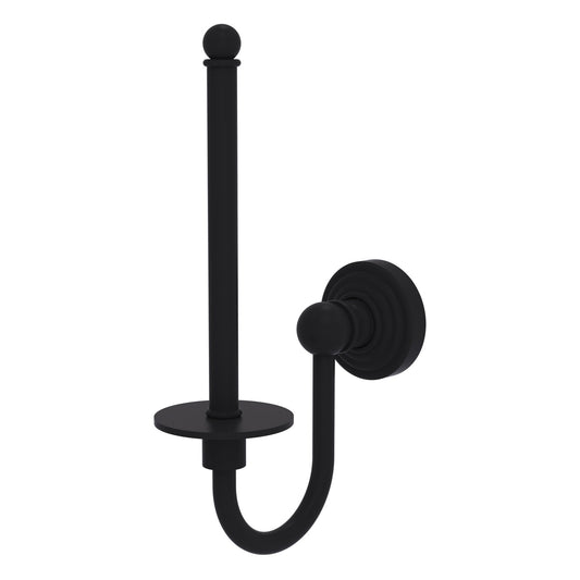 Allied Brass WP-24U-BKM Waverly Place Matte Black Upright Toilet Tissue Holder