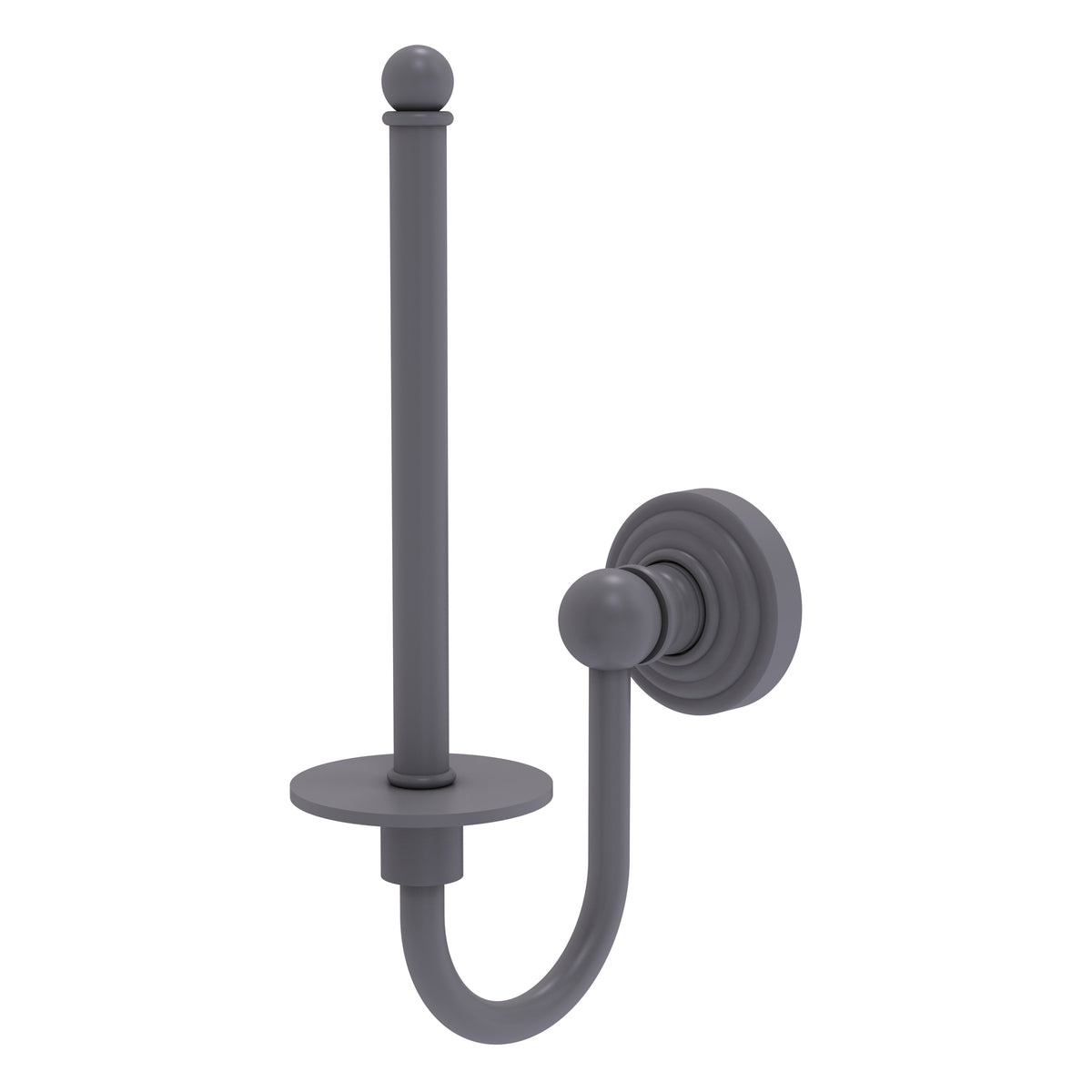 Allied Brass WP-24U-GYM Waverly Place Matte Gray Upright Toilet Tissue Holder