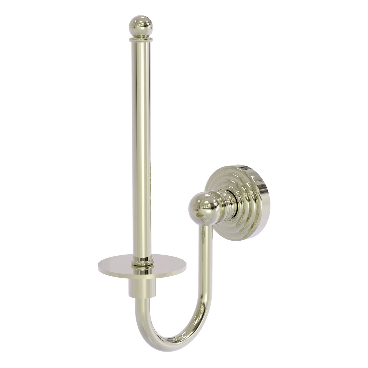 Allied Brass WP-24U-PNI Waverly Place Polished Nickel Upright Toilet Tissue Holder