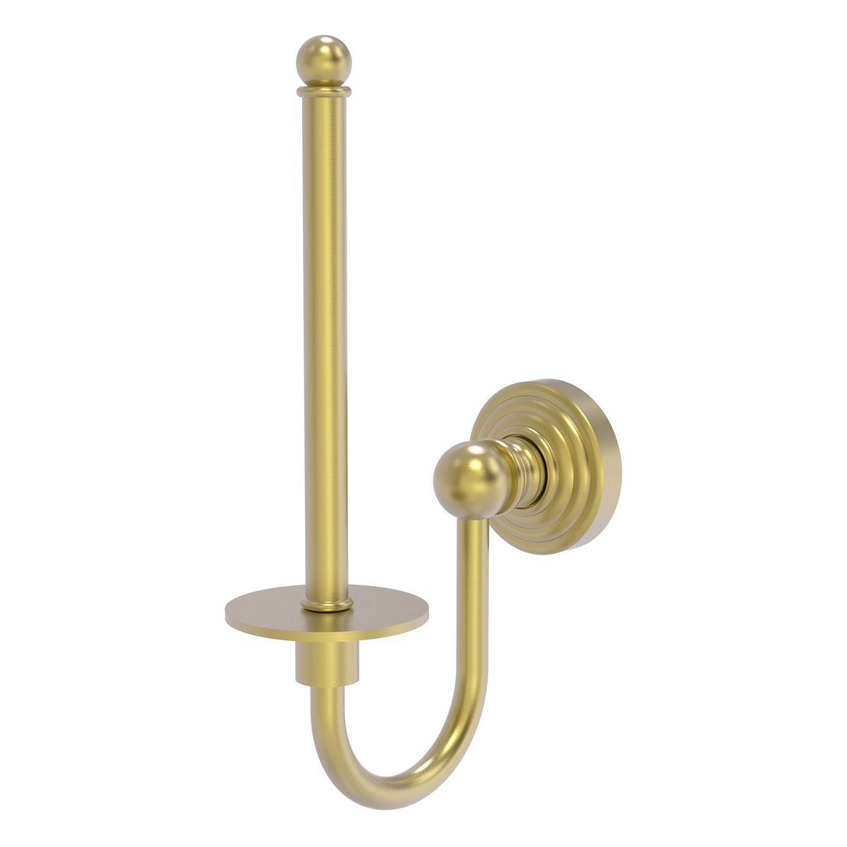 Allied Brass WP-24U-SBR Waverly Place Satin Brass Upright Toilet Tissue Holder