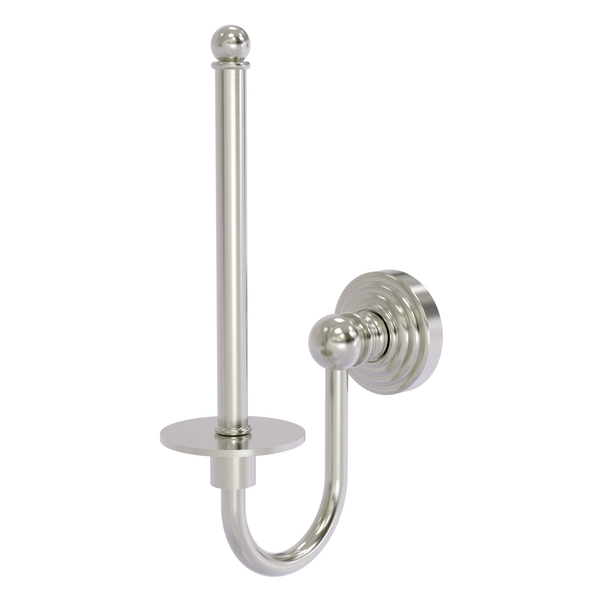 Allied Brass WP-24U-SN Waverly Place Satin Nickel Upright Toilet Tissue Holder