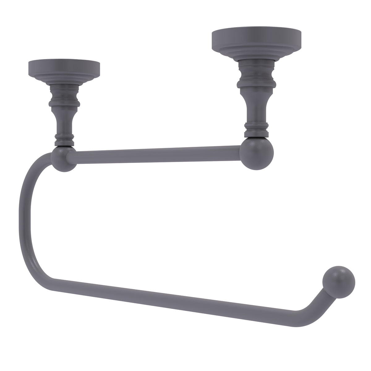 Allied Brass WP-25EC-GYM Waverly Place Matte Gray Under Cabinet Paper Towel Holder