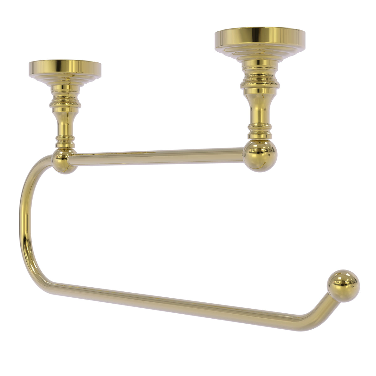 Allied Brass WP-25EC-UNL Waverly Place Unlacquered Brass Under Cabinet Paper Towel Holder