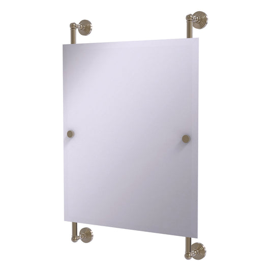 Allied Brass WP-27-92-PEW Waverly Place Antique Pewter Rectangular Portrait Frameless Rail Wall-Mounted Mirror