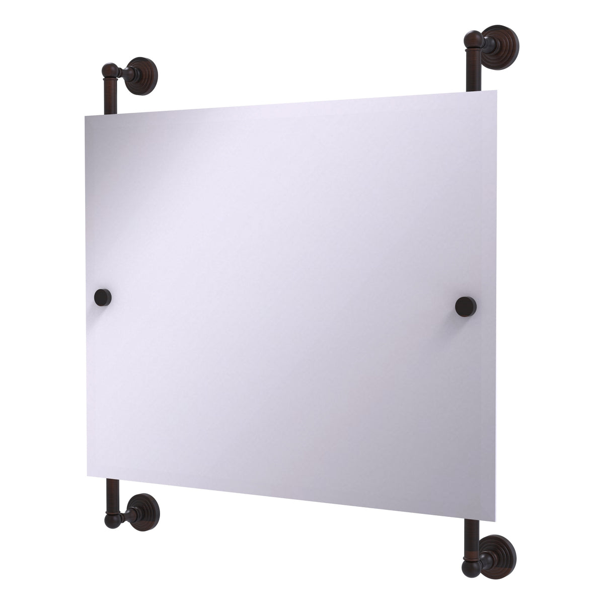 Allied Brass WP-27-93-VB Waverly Place Venetian Bronze Rectangular Landscape Frameless Rail Wall-Mounted Mirror