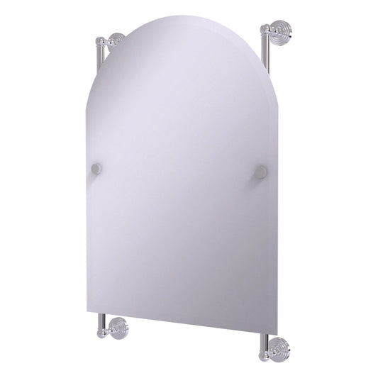 Allied Brass WP-27-94-PC Waverly Place Polished Chrome Arched Top Frameless Rail Wall-Mounted Mirror