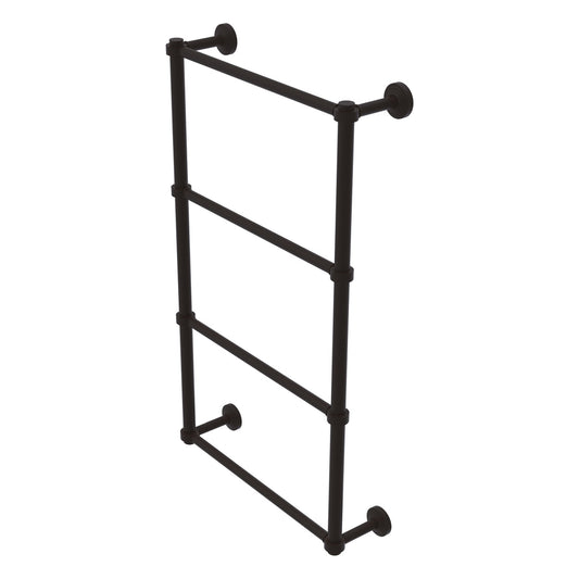 Allied Brass WP-28-24-ORB Waverly Place 24" 4-Tier Oil Rubbed Bronze Ladder Towel Bar With Smooth Accents