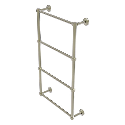 Allied Brass WP-28-24-PNI Waverly Place 24" 4-Tier Polished Nickel Ladder Towel Bar With Smooth Accents