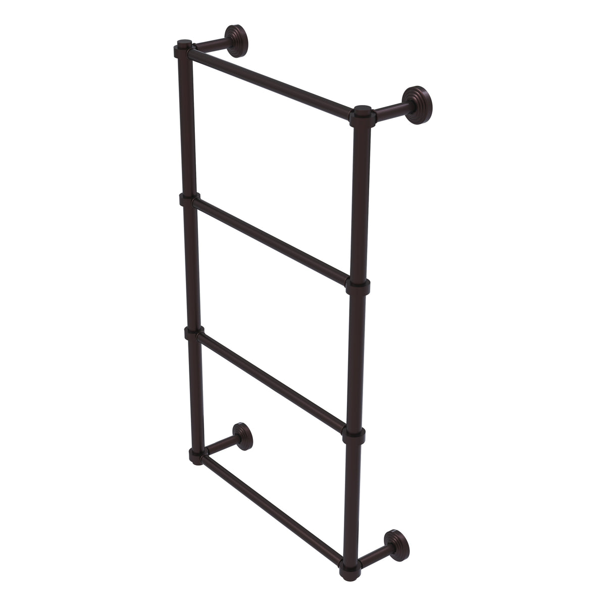 Allied Brass WP-28-30-ABZ Waverly Place 30" 4-Tier Antique Bronze Ladder Towel Bar With Smooth Accents