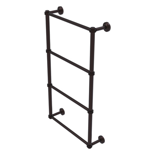 Allied Brass WP-28D-24-ABZ Waverly Place 24" 4-Tier Antique Bronze Ladder Towel Bar With Dotted Detail