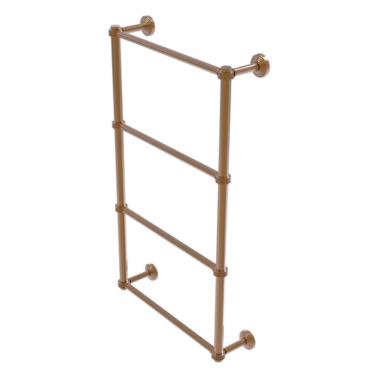 Allied Brass WP-28D-30-BBR Waverly Place 30" 4-Tier Brushed Bronze Ladder Towel Bar With Dotted Detail