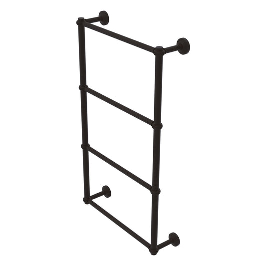 Allied Brass WP-28T-24-ORB Waverly Place 24" 4-Tier Oil Rubbed Bronze Ladder Towel Bar With Twisted Detail