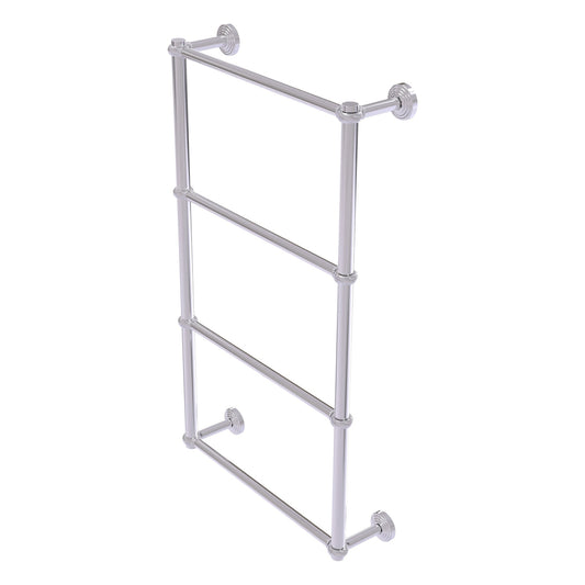 Allied Brass WP-28T-30-PC Waverly Place 30" 4-Tier Polished Chrome Ladder Towel Bar With Twisted Detail