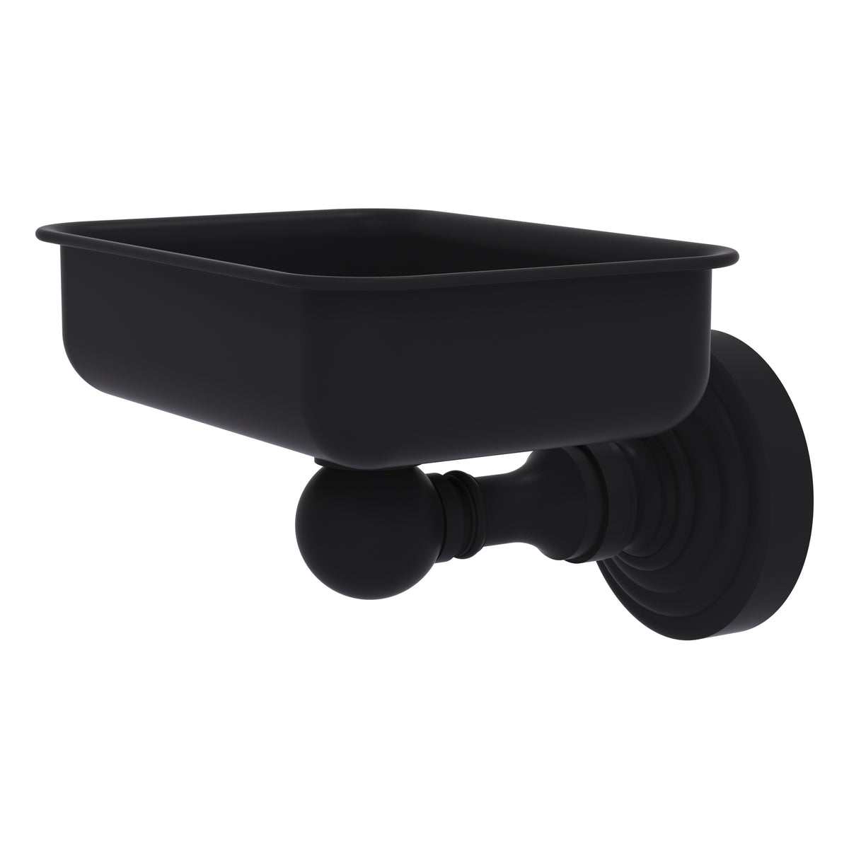 Allied Brass WP-32-BKM Waverly Place Matte Black Wall-Mounted Soap Dish