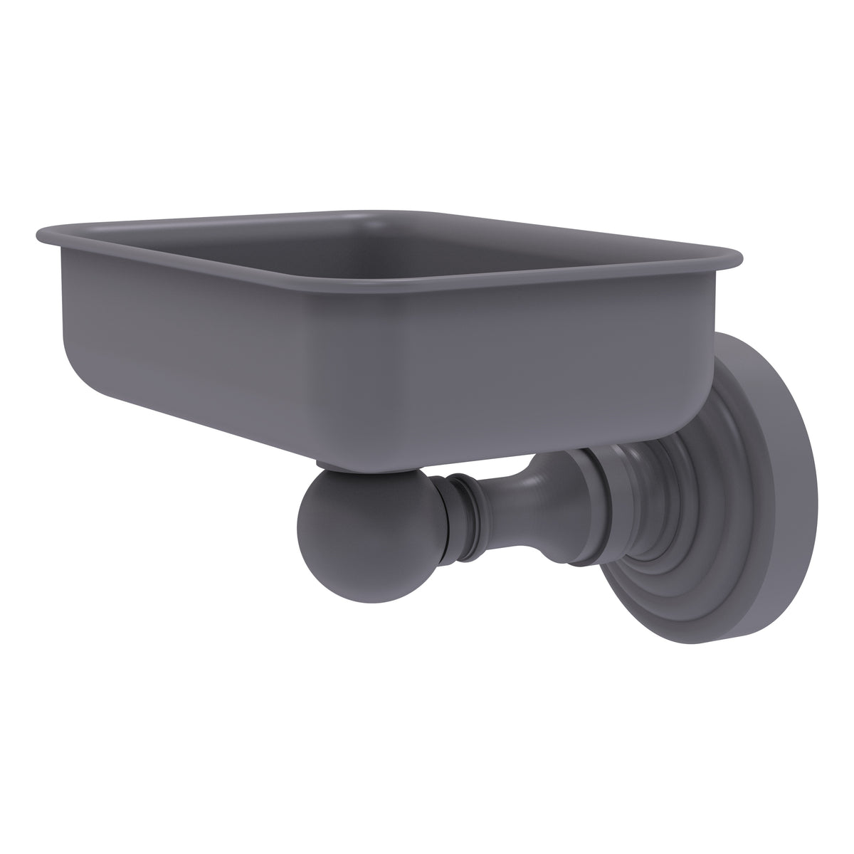 Allied Brass WP-32-GYM Waverly Place Matte Gray Wall-Mounted Soap Dish