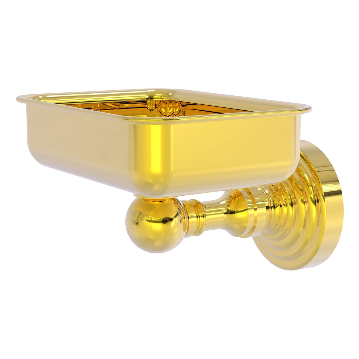 Allied Brass WP-32-PB Waverly Place Polished Brass Wall-Mounted Soap Dish
