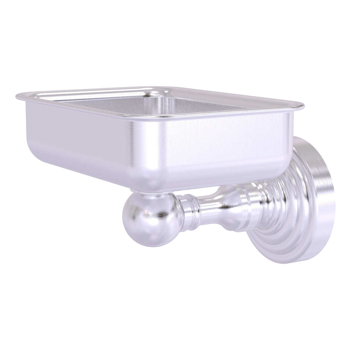 Allied Brass WP-32-SCH Waverly Place Satin Chrome Wall-Mounted Soap Dish
