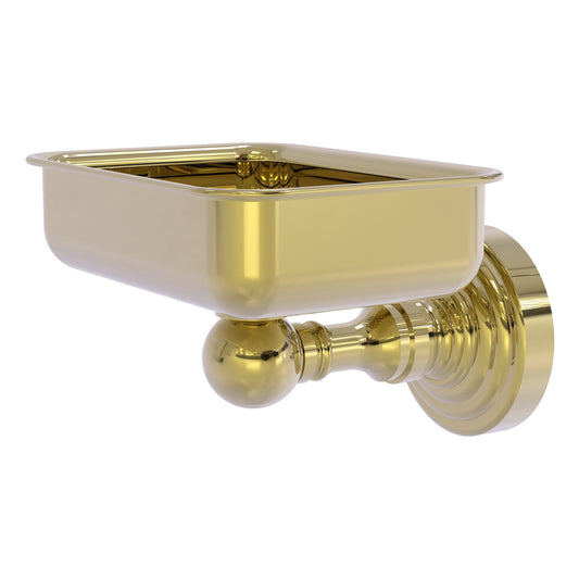 Allied Brass WP-32-UNL Waverly Place Unlacquered Brass Wall-Mounted Soap Dish