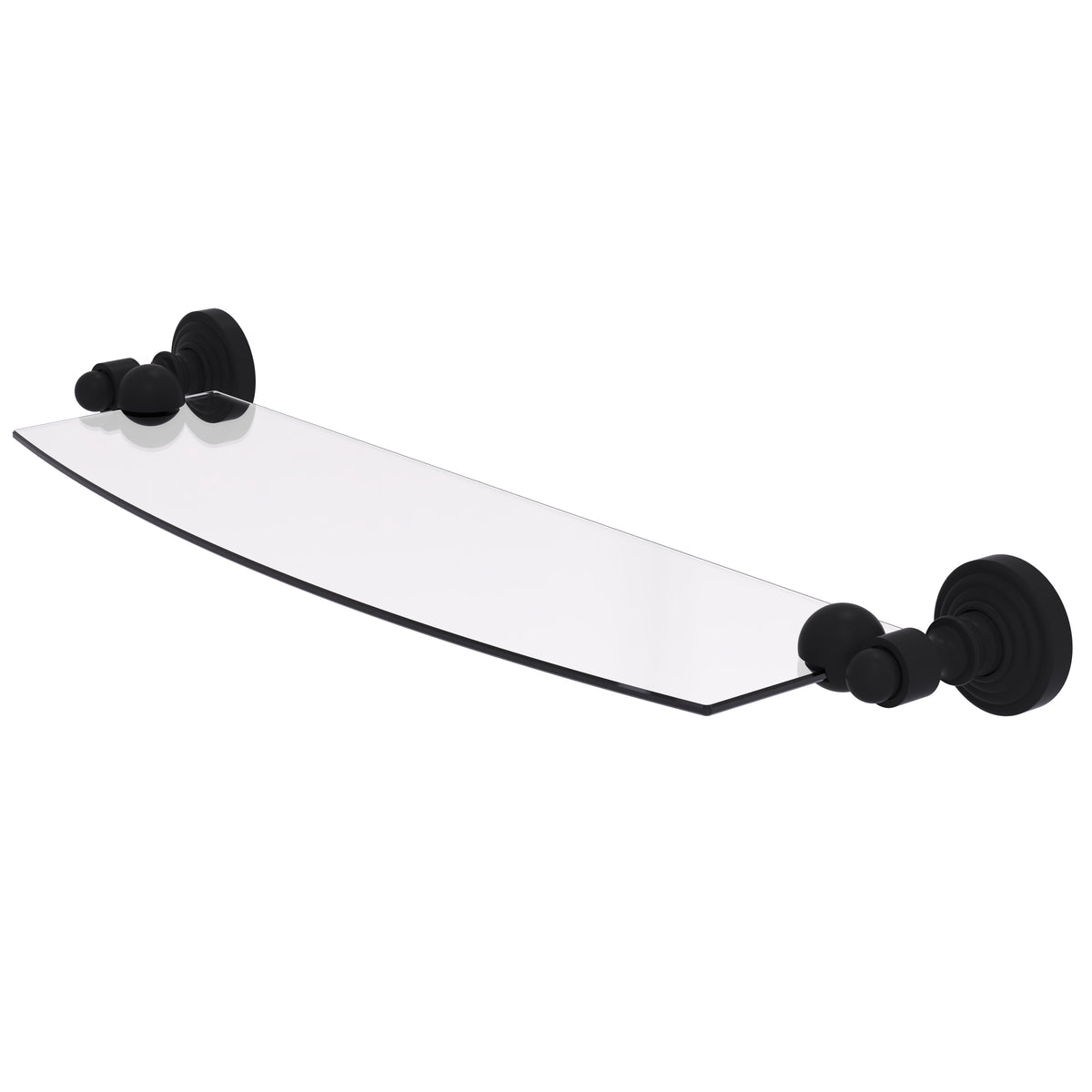 Allied Brass WP-33/18-BKM Waverly Place 18" Matte Black Glass Shelf