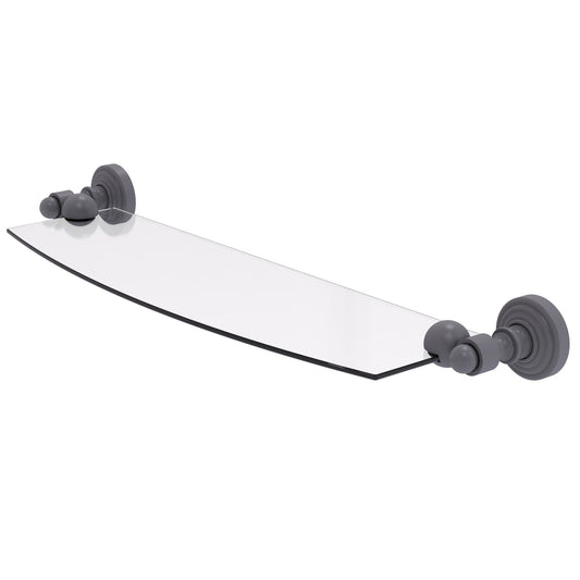 Allied Brass WP-33/18-GYM Waverly Place 18" Matte Gray Glass Shelf