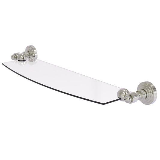 Allied Brass WP-33/18-SN Waverly Place 18" Satin Nickel Glass Shelf