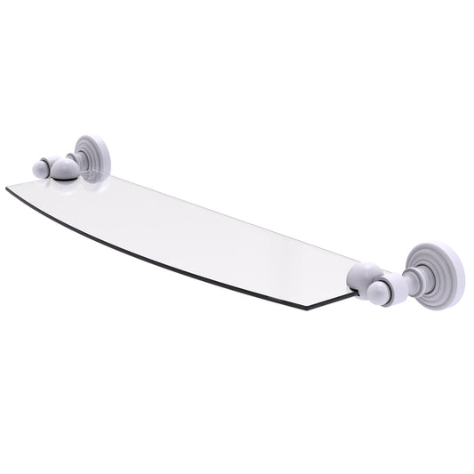 Allied Brass WP-33/18-WHM Waverly Place 18" Matte White Glass Shelf