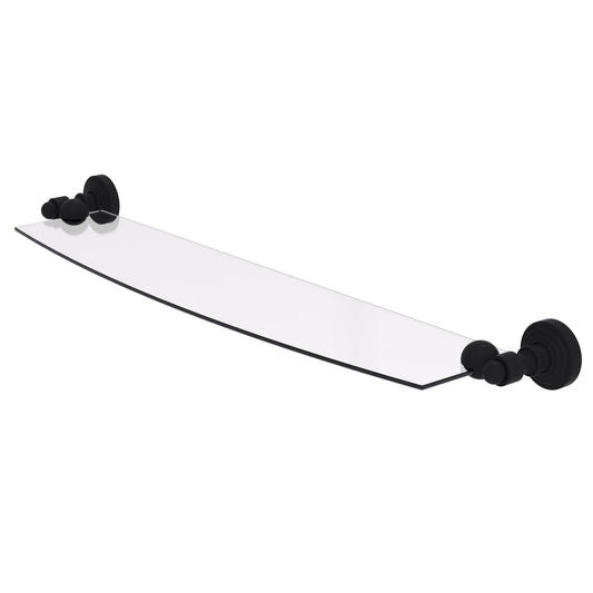 Allied Brass WP-33/24-BKM Waverly Place 24" Matte Black Glass Shelf