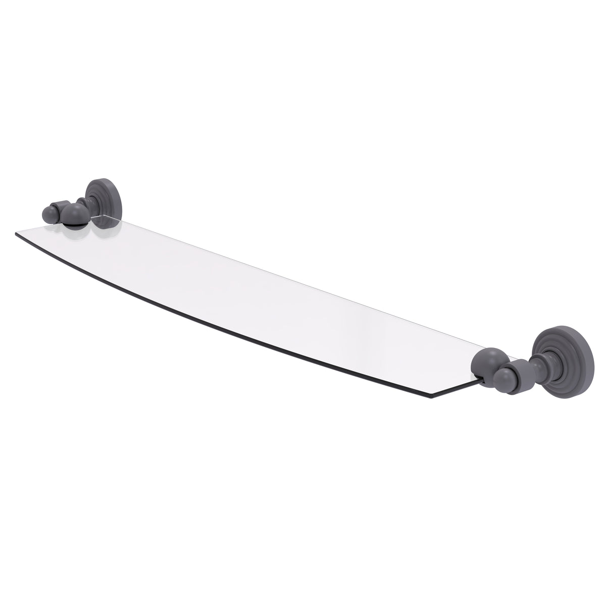 Allied Brass WP-33/24-GYM Waverly Place 24" Matte Gray Glass Shelf
