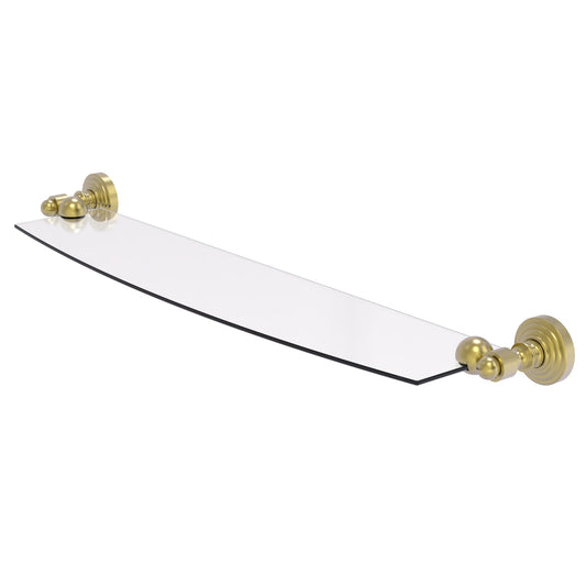 Allied Brass WP-33/24-SBR Waverly Place 24" Satin Brass Glass Shelf