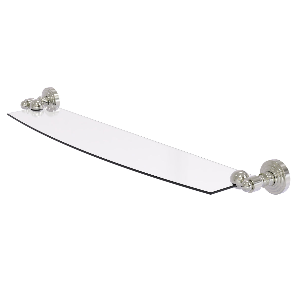 Allied Brass WP-33/24-SN Waverly Place 24" Satin Nickel Glass Shelf