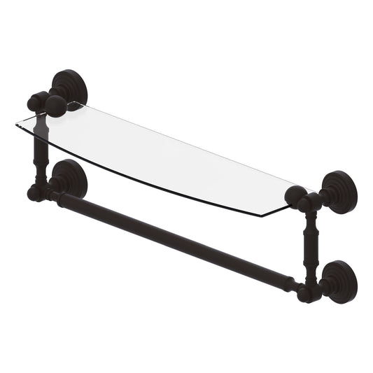 Allied Brass WP-33TB/18-ORB Waverly Place 18" Oil Rubbed Bronze Glass Shelf