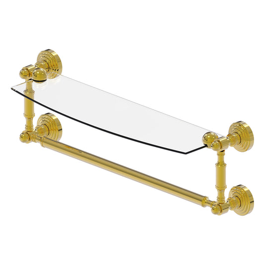 Allied Brass WP-33TB/18-PB Waverly Place 18" Polished Brass Glass Shelf