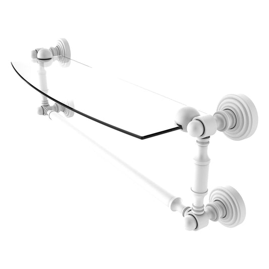 Allied Brass WP-33TB/18-WHM Waverly Place 18" Matte White Glass Shelf